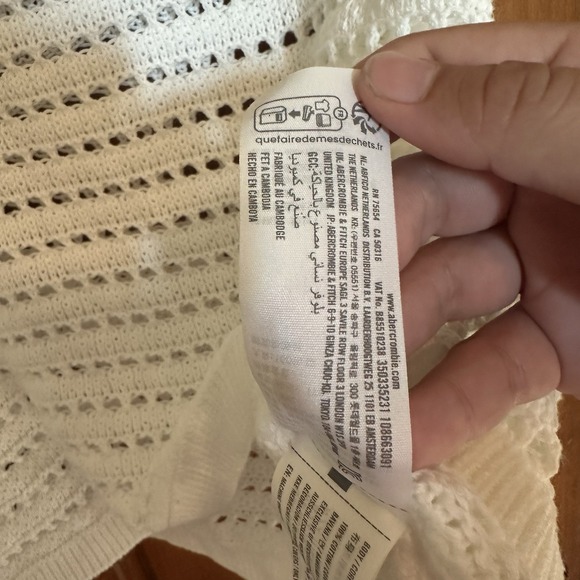 Hollister Women's White Easy Crochet-Style Crew Sweater Size XXL - Picture 12 of 15